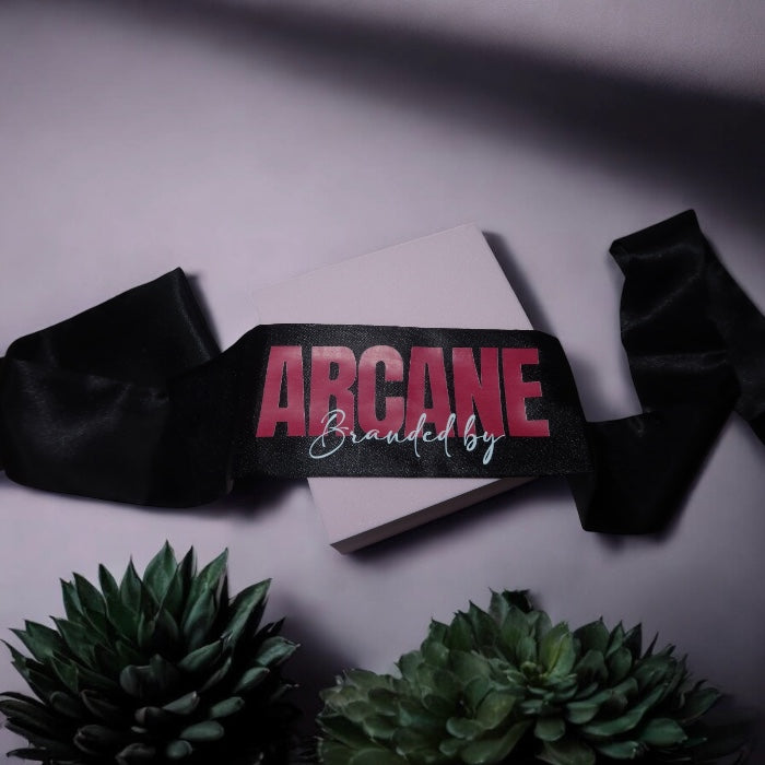 Branded by Arcane silk scarf